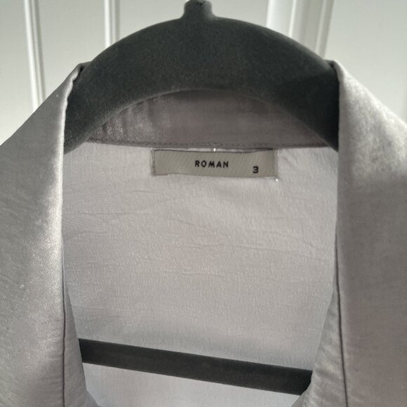 ROMAN silk/polyester silver gray shirt - Picture 2 of 7